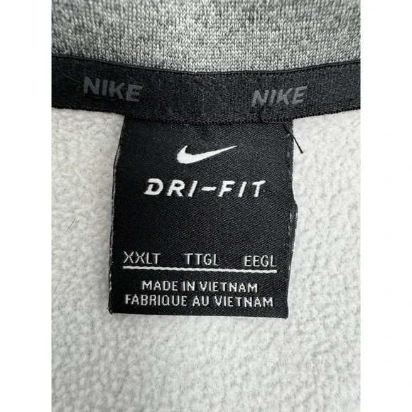Nike Dri-Fit 1/4 Pullover Sweatshirt Mens XXLT 2XL Tall Gray Thermal Jacket - Picture 4 of 9
